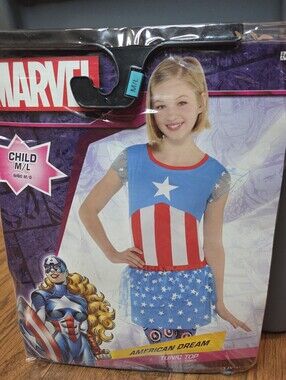 Marvel American Dream Tunic Top Costume Children's Cosplay Size M/L New